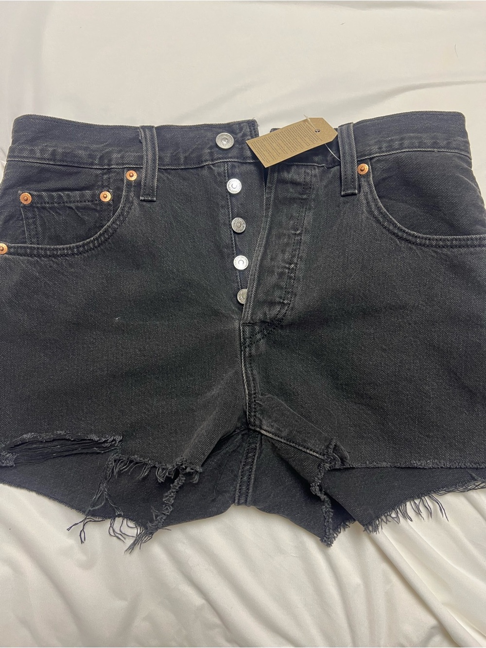 Levis Black Denim Shorts